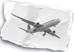 Recorte de um avião