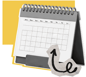 Calendário representando o PPA