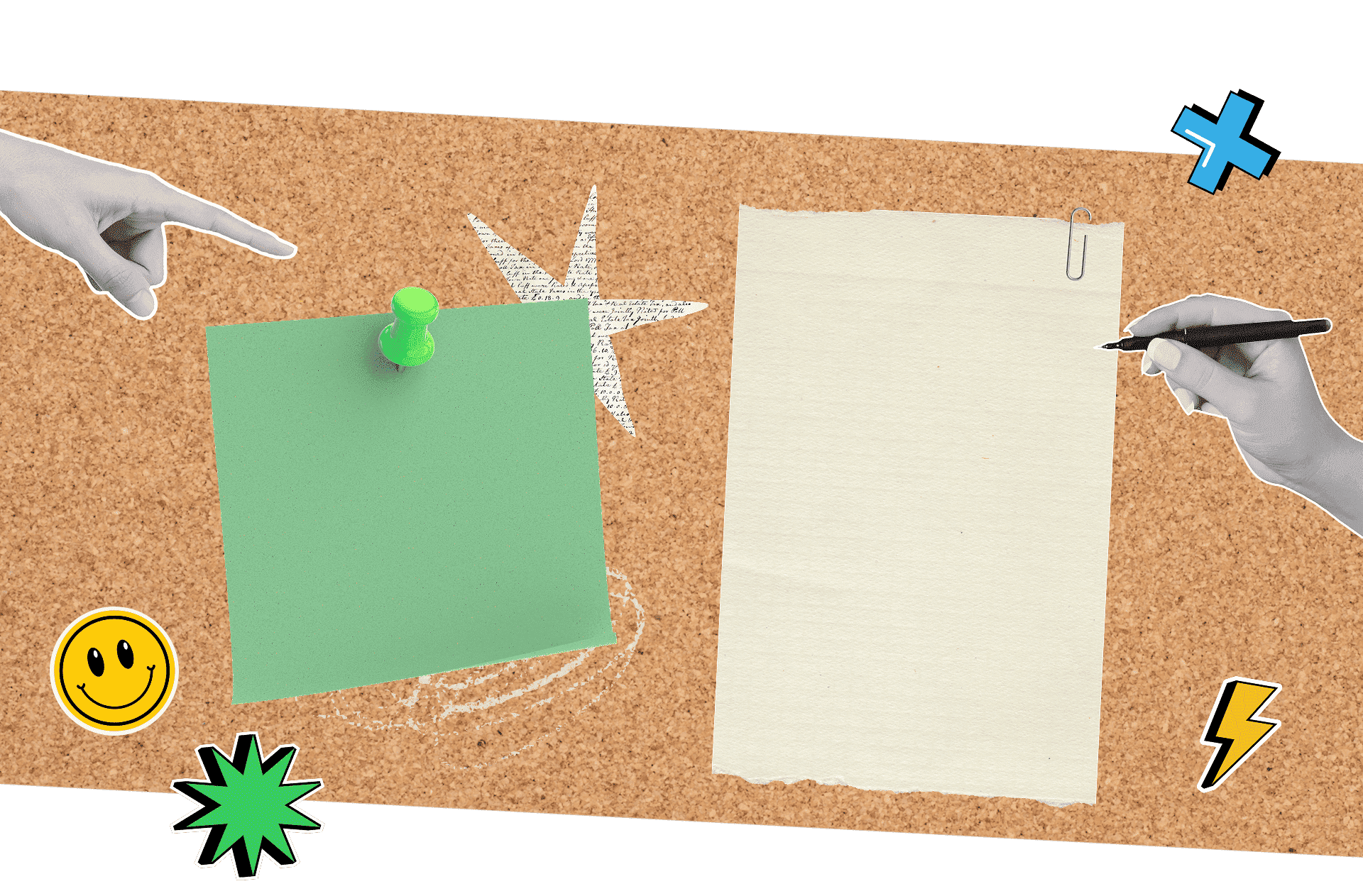Quadro com os dois post-its sobre a LOA.
